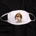 Предпазна маска за лице за многократна употреба с куче с вратовръзка